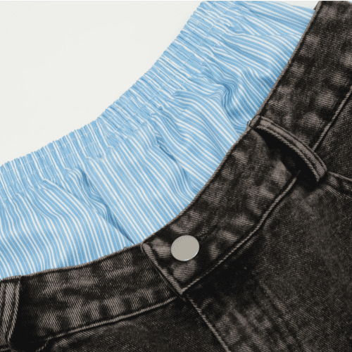 Palestine Design Unisex Double Waist Baggy Wide Leg Jeans. FINAL SALE.