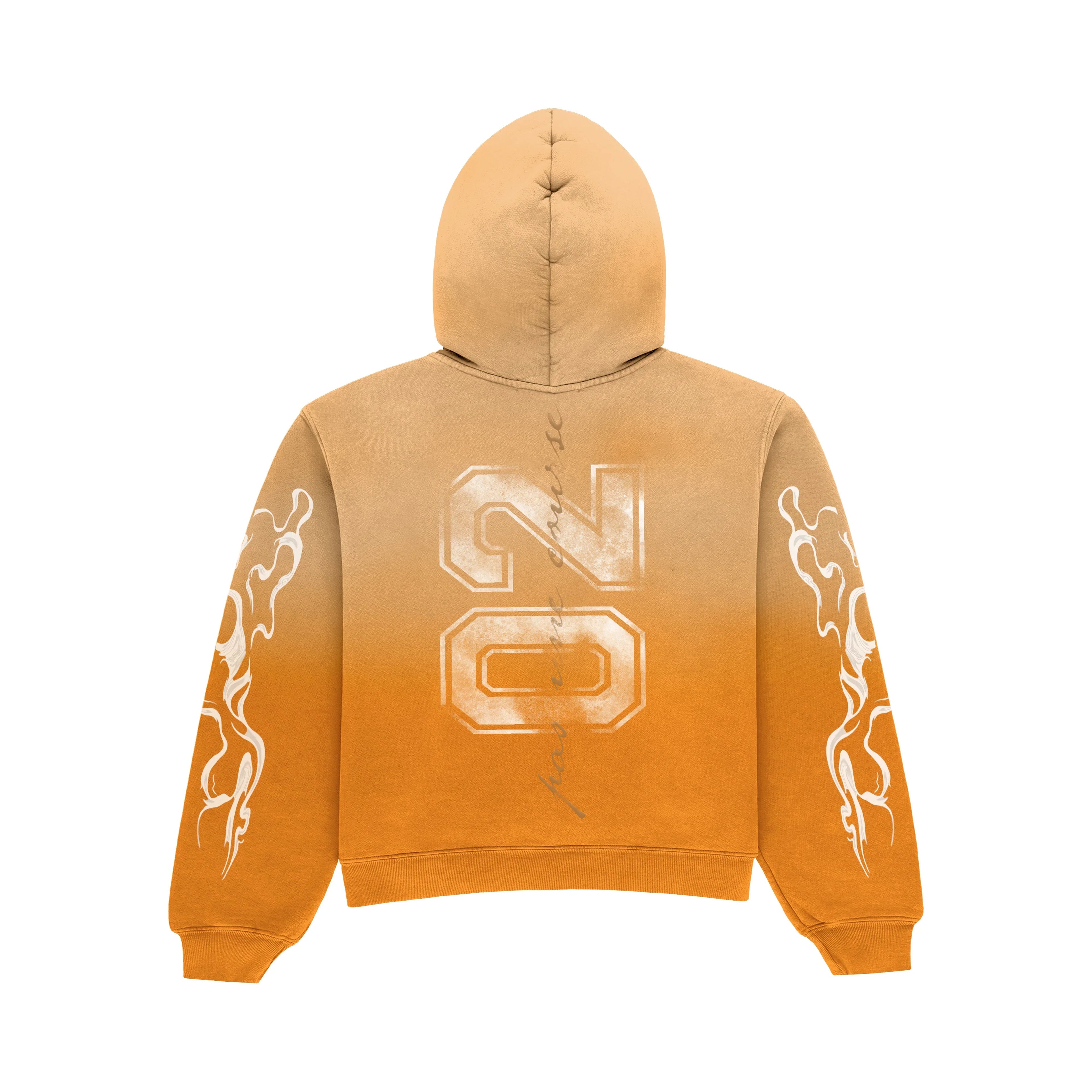 "ORANGE CREAM" BOXY OVERSIZED ZIP UP JACKET