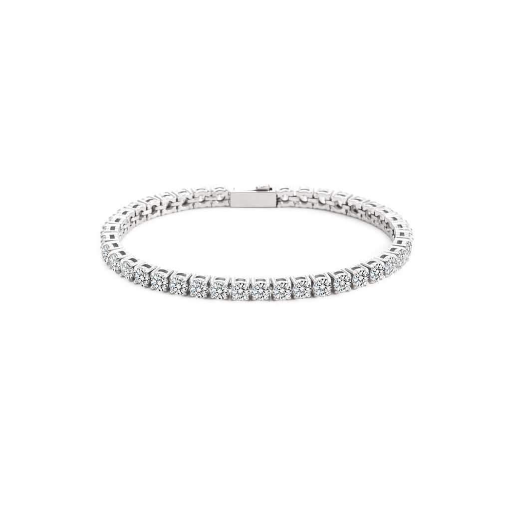 BG400W B.Tiff 4mm Tennis Bracelet - Thin