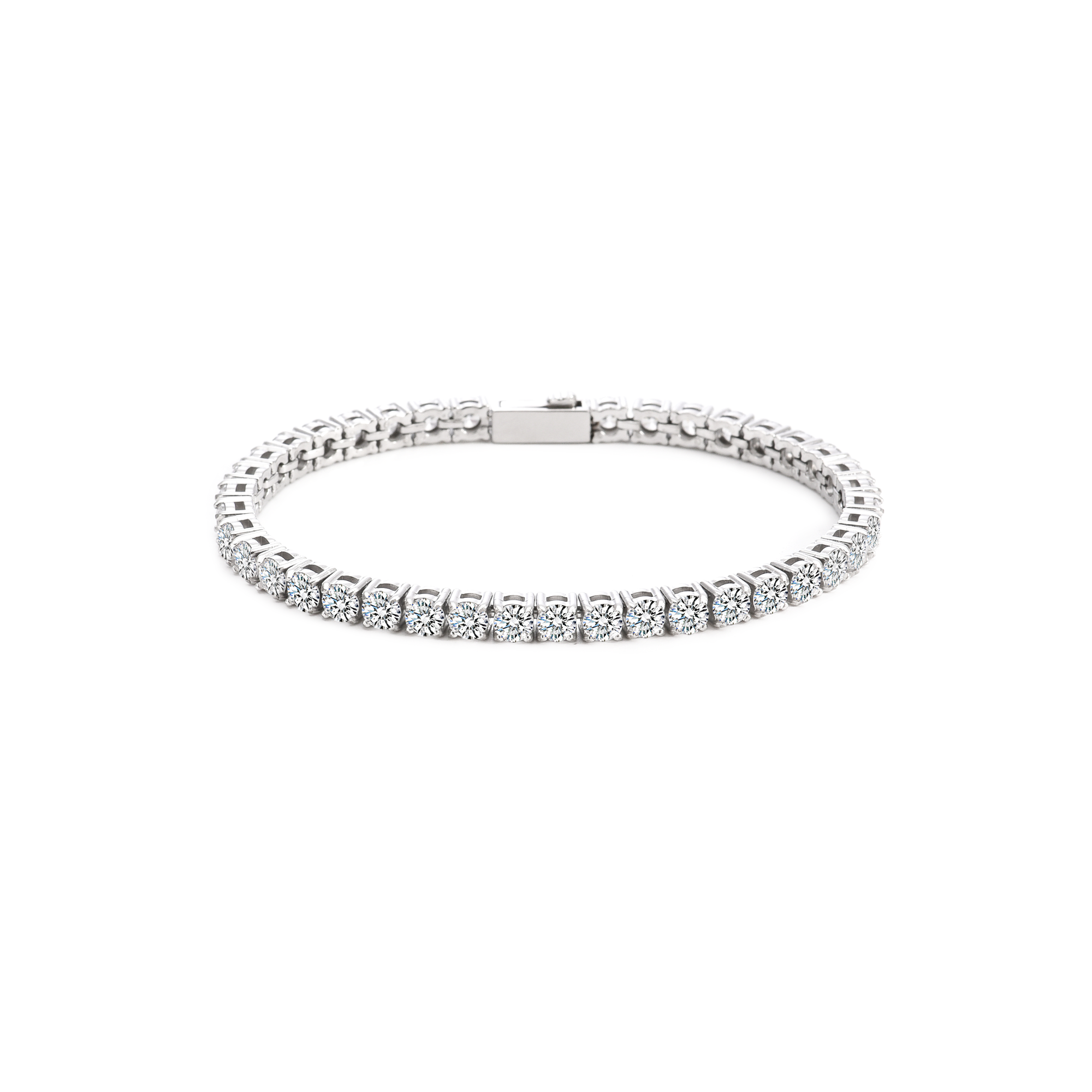 BG400W B.Tiff 4mm Tennis Bracelet - Thin