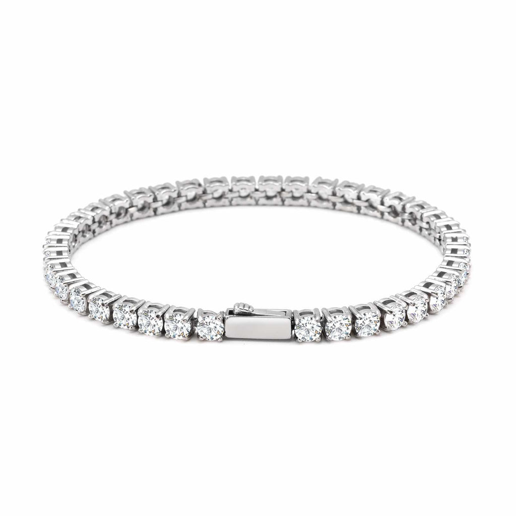 BG400W B.Tiff 4mm Tennis Bracelet - Thin