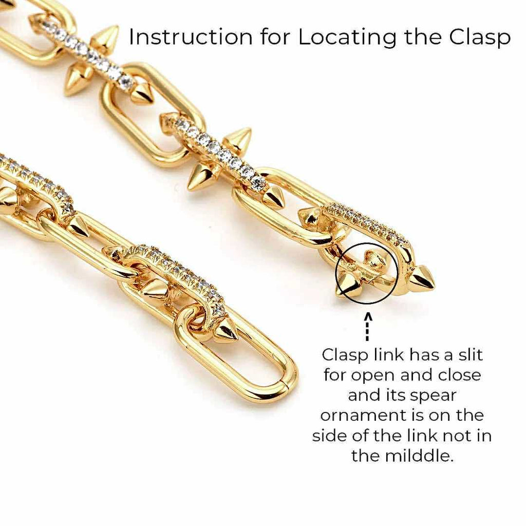 BG515G B.Tiff Gold Talon Chain Bracelet