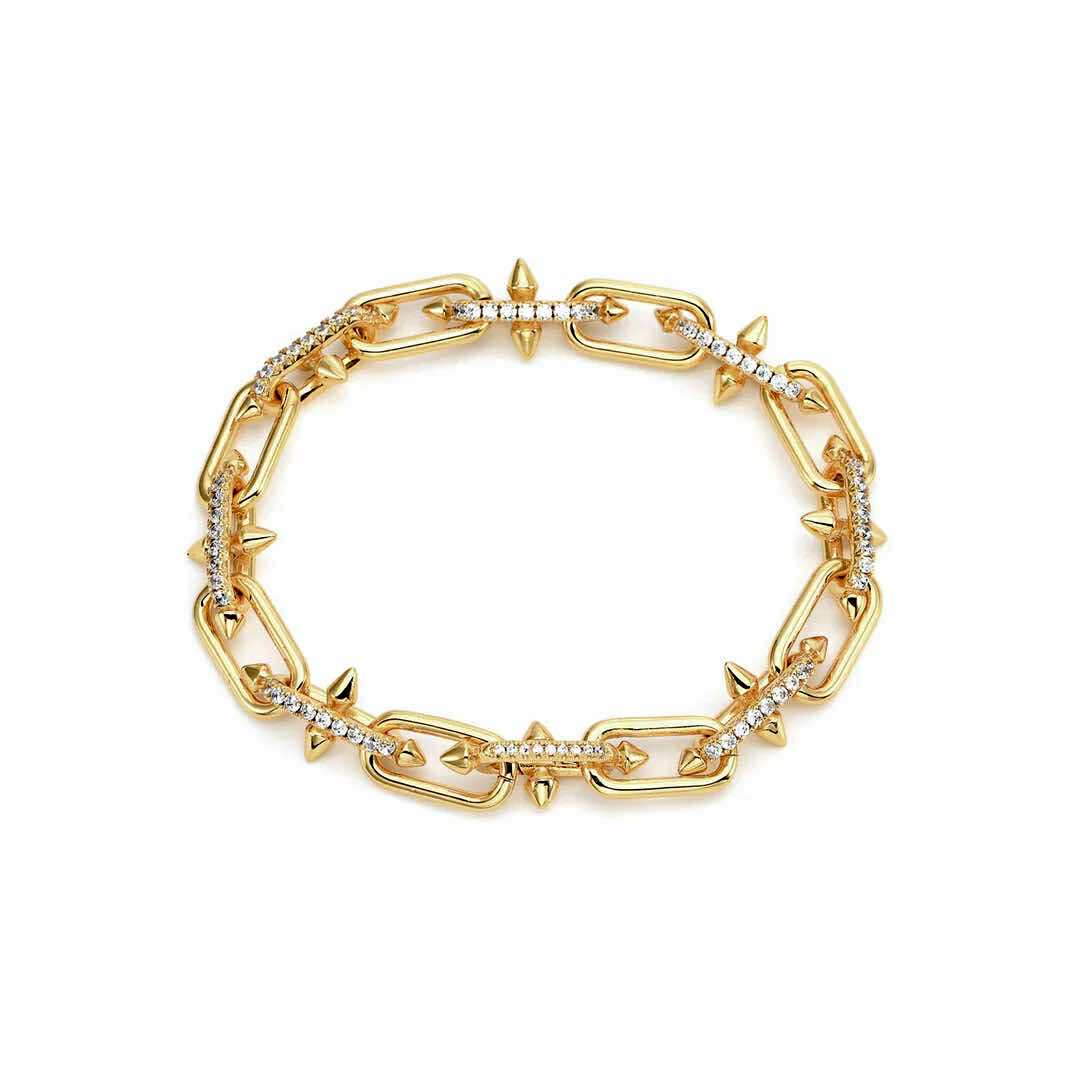 BG515G B.Tiff Gold Talon Chain Bracelet