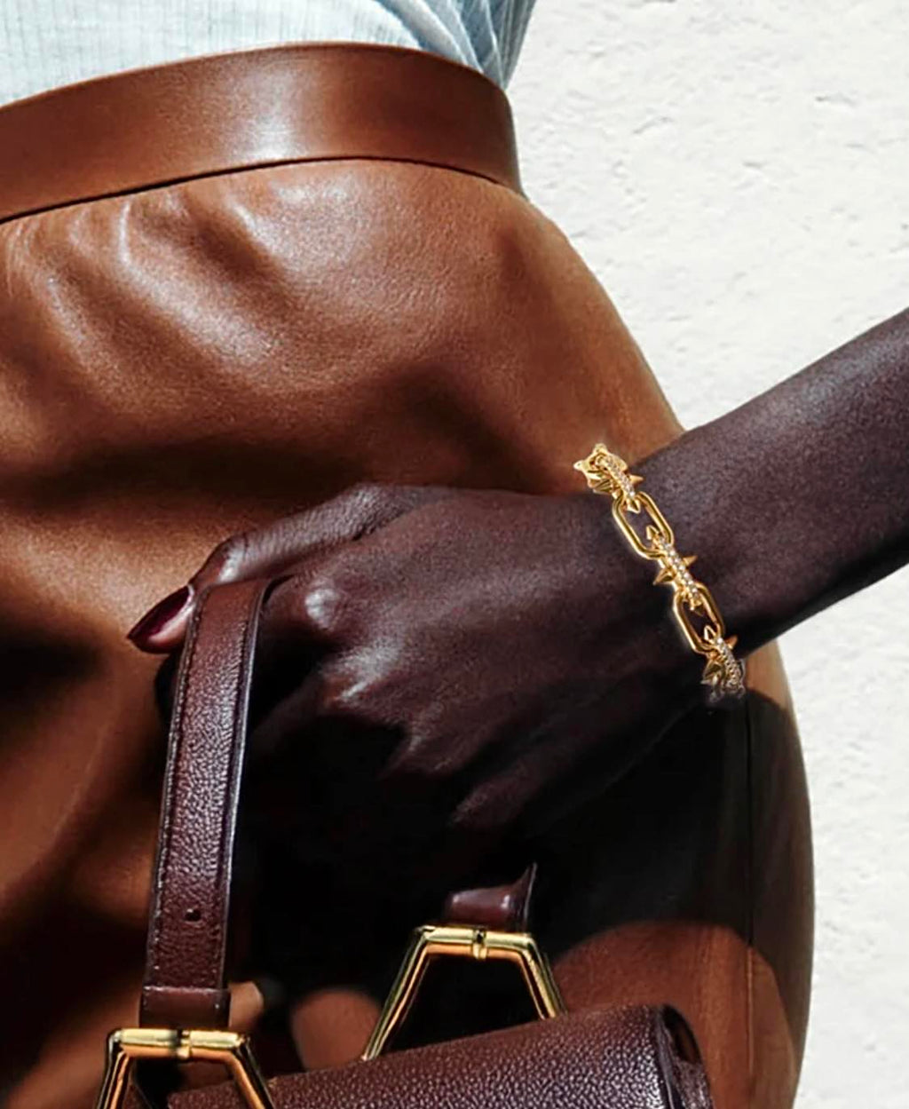 BG515G B.Tiff Gold Talon Chain Bracelet