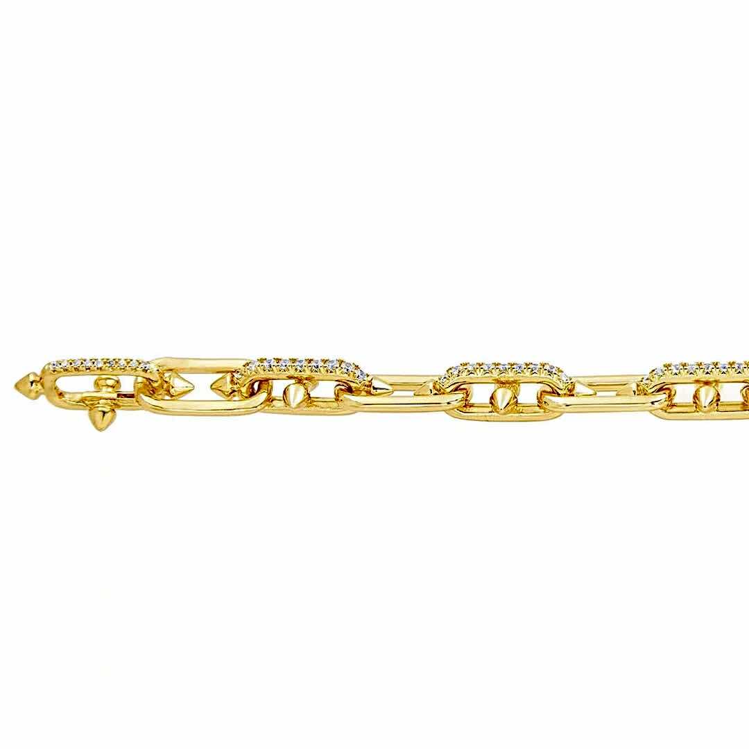 BG515G B.Tiff Gold Talon Chain Bracelet