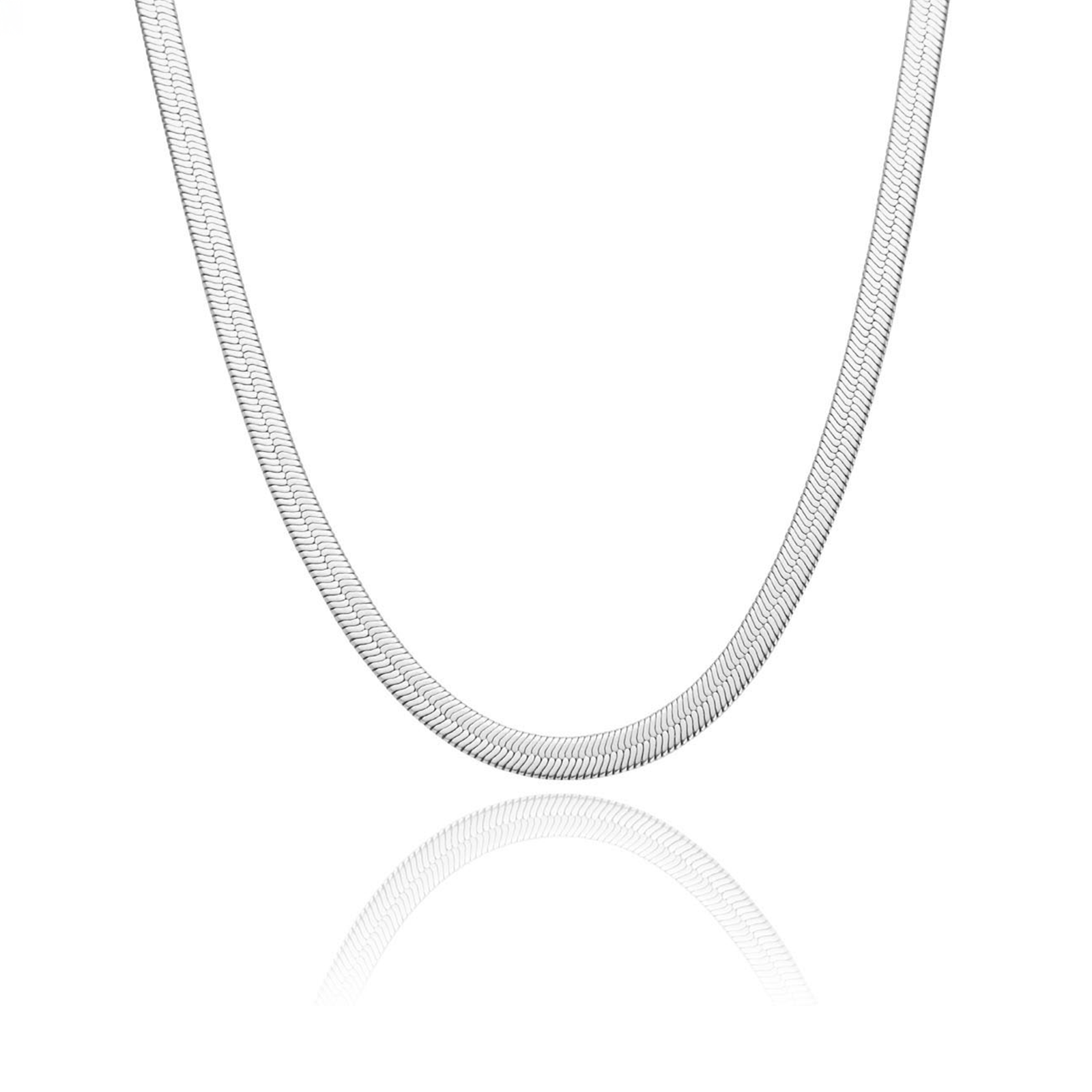 C004W B.Tiff 4mm Herringbone Chain Necklace