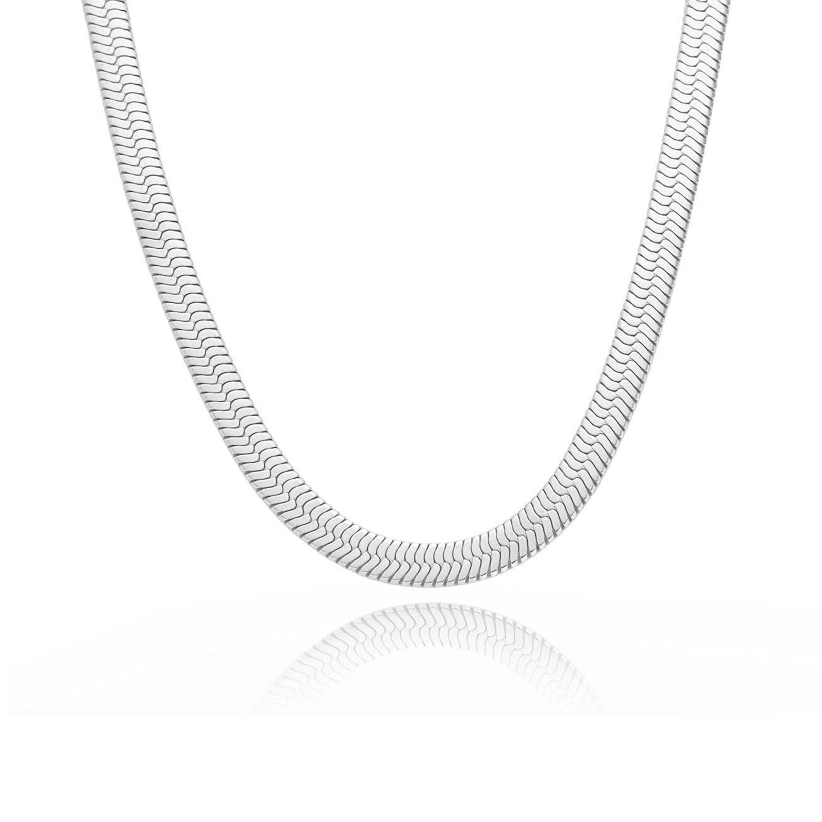 C006W B.Tiff 6mm Herringbone Chain Necklace