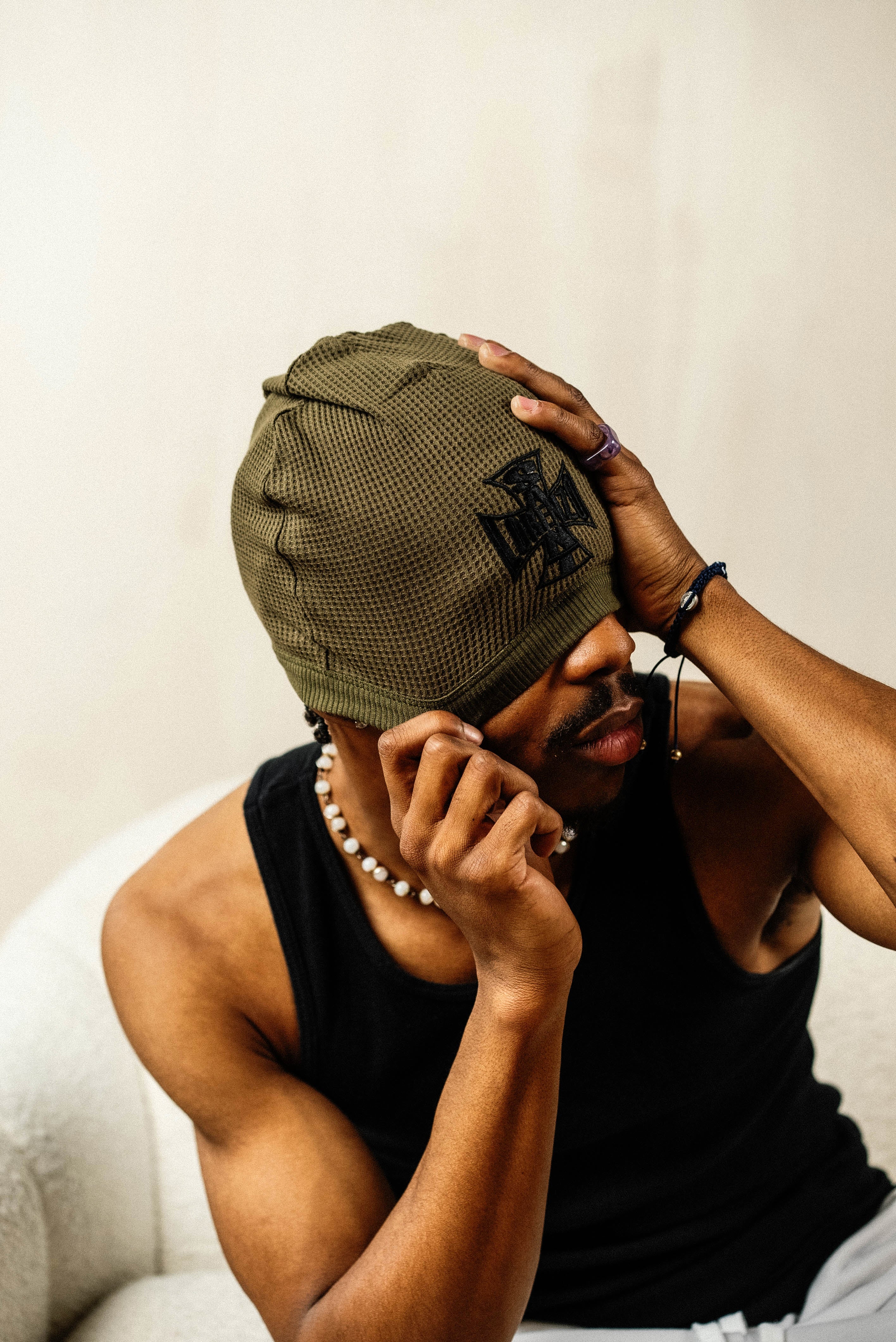 SL BIKER BEANIE [ARMY GREEN]