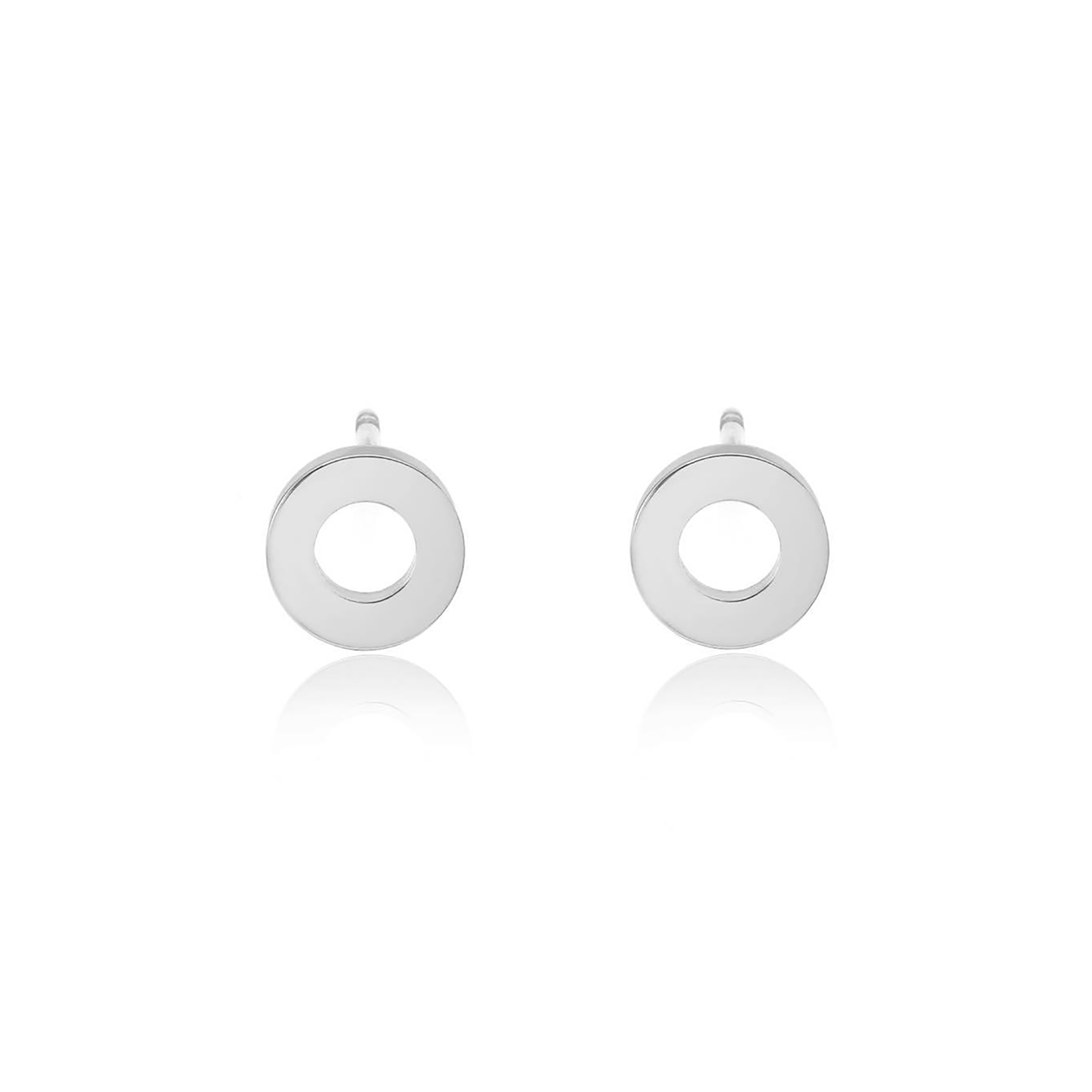 ER001W B.Tiff Open Circle Stud Earrings