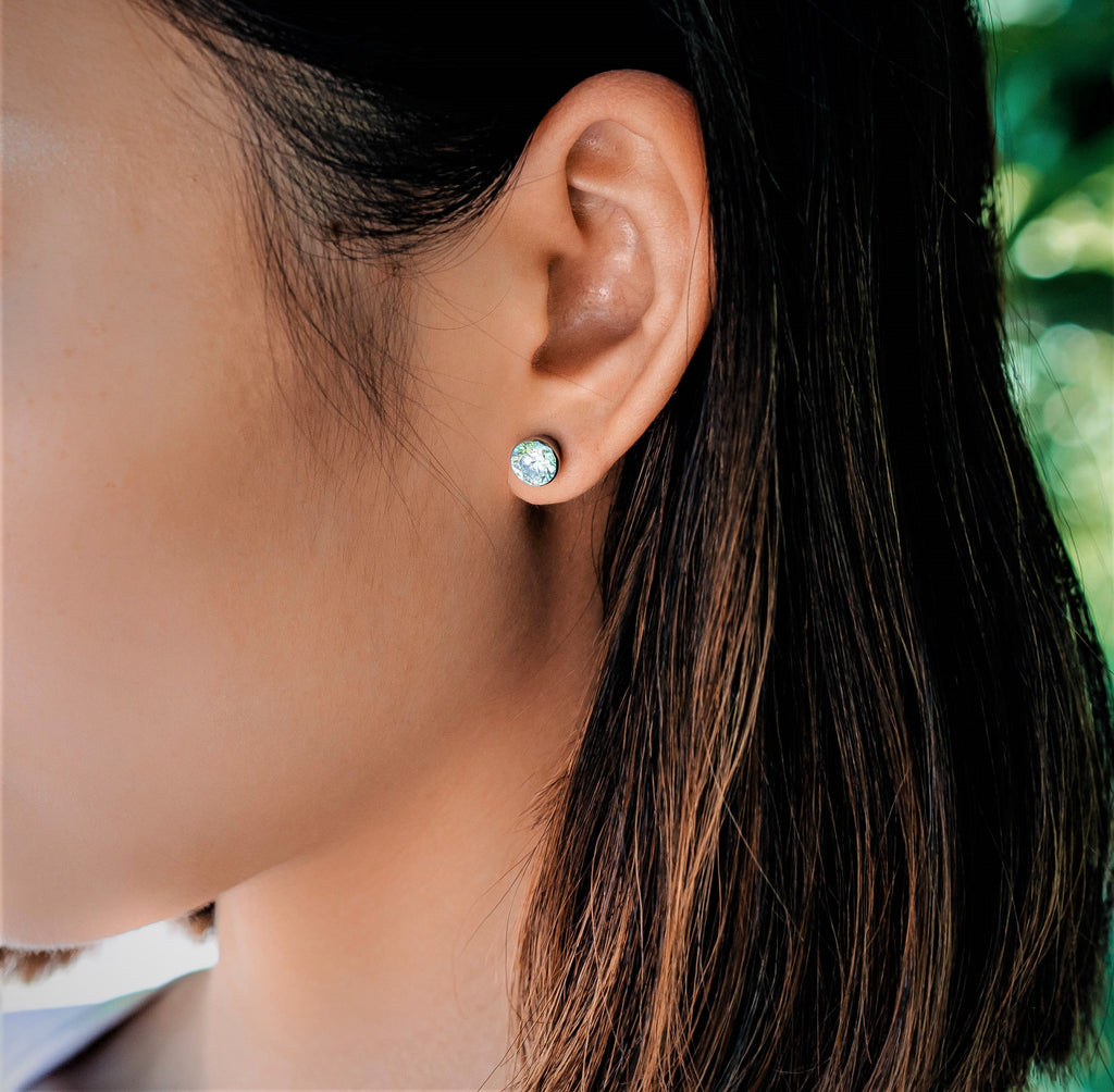 ER201B B.Tiff Black 2 ct Solitaire Stud Earrings