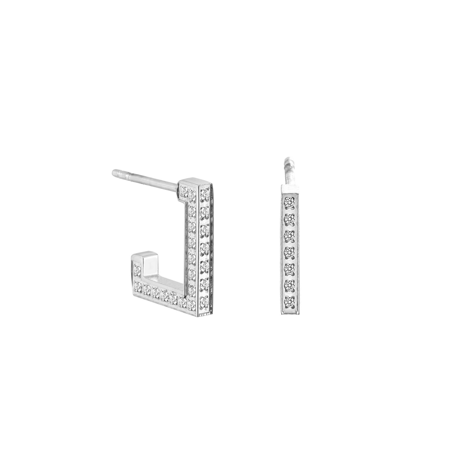 ER246W B.Tiff Pavé L-Bar Earrings