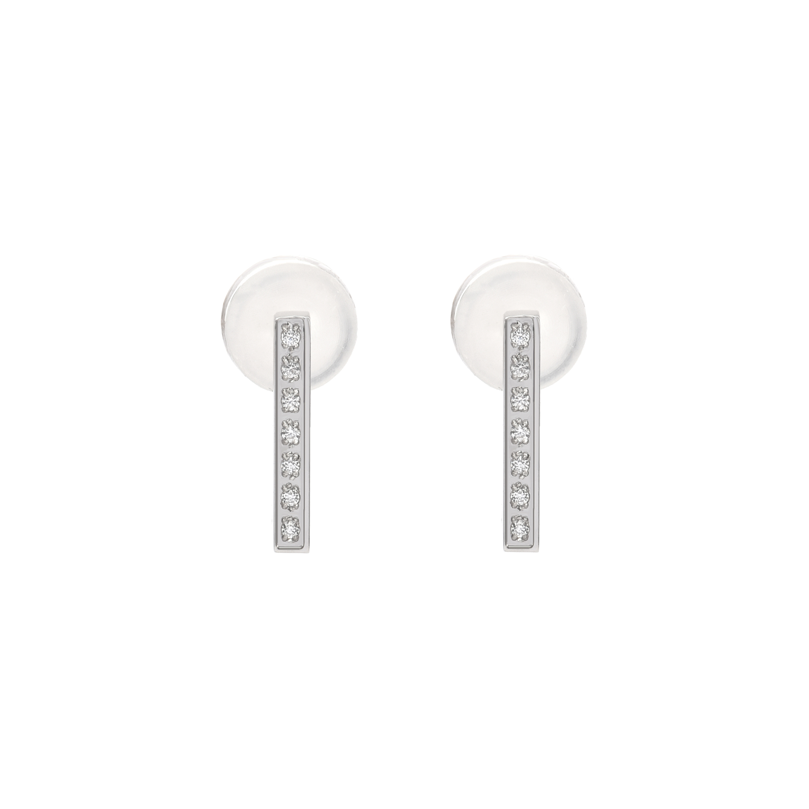 ER246W B.Tiff Pavé L-Bar Earrings