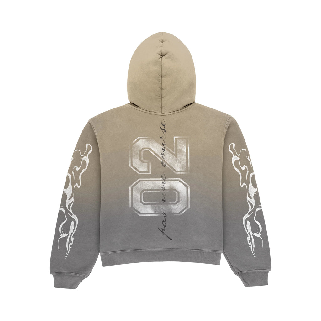 "SANDSTORM GREY" BOXY OVERSIZED ZIP UP JACKET