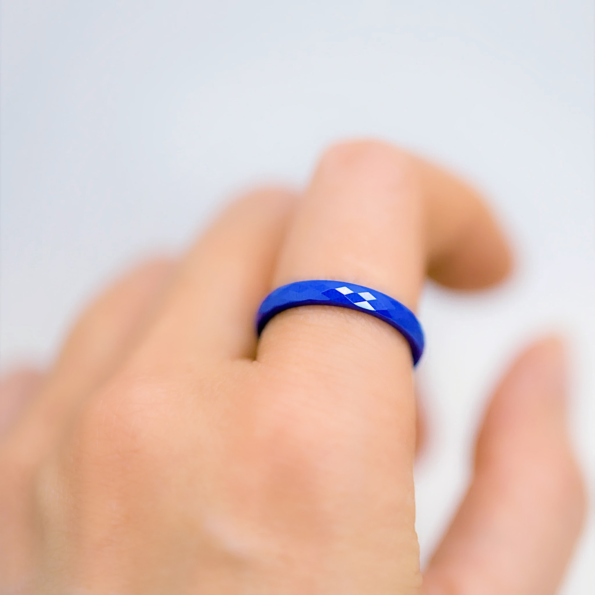 RG300BL B.Tiff Narrow Polygon Stacking Ring [Thin Band]