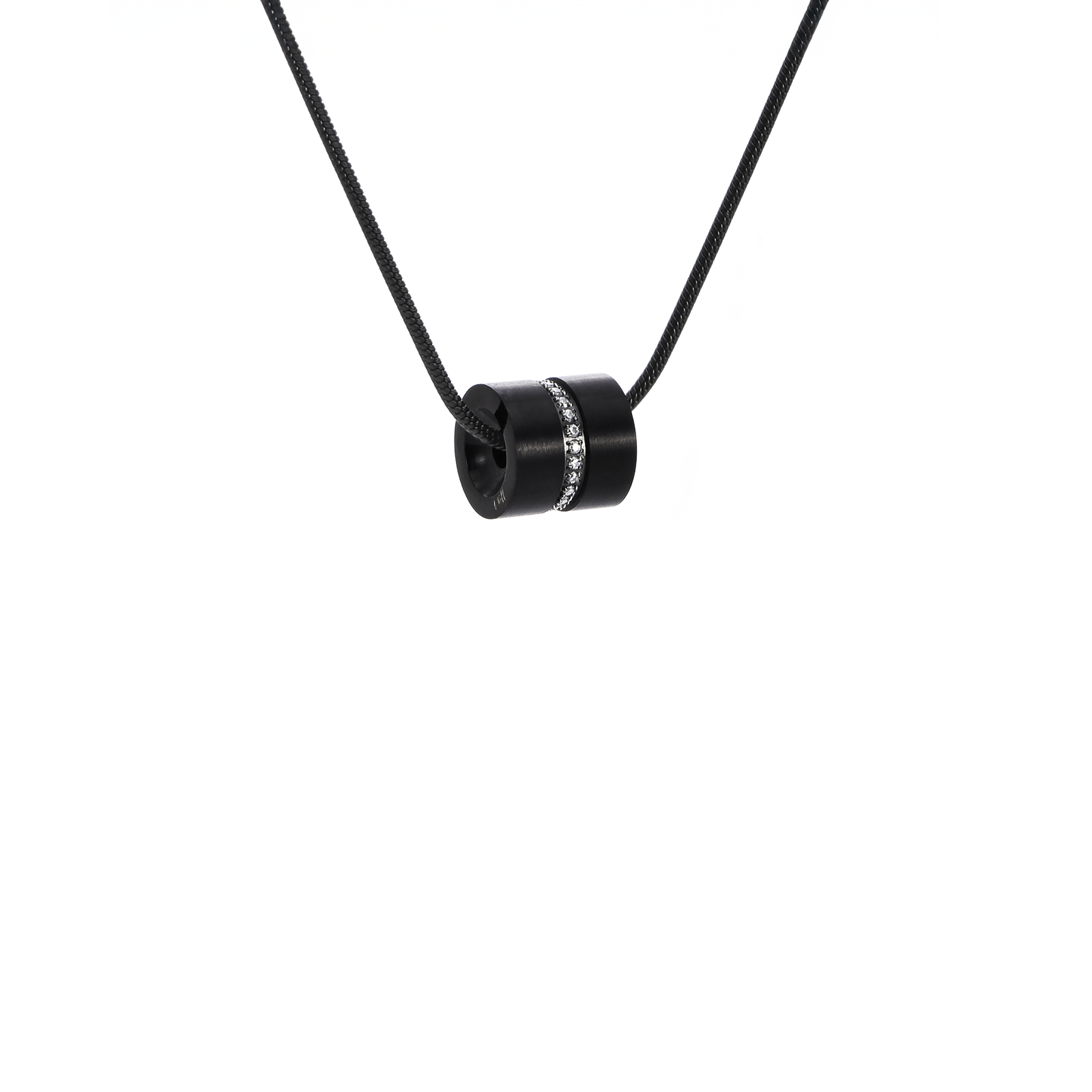 PT118B B.Tiff Black Barrel Pendant