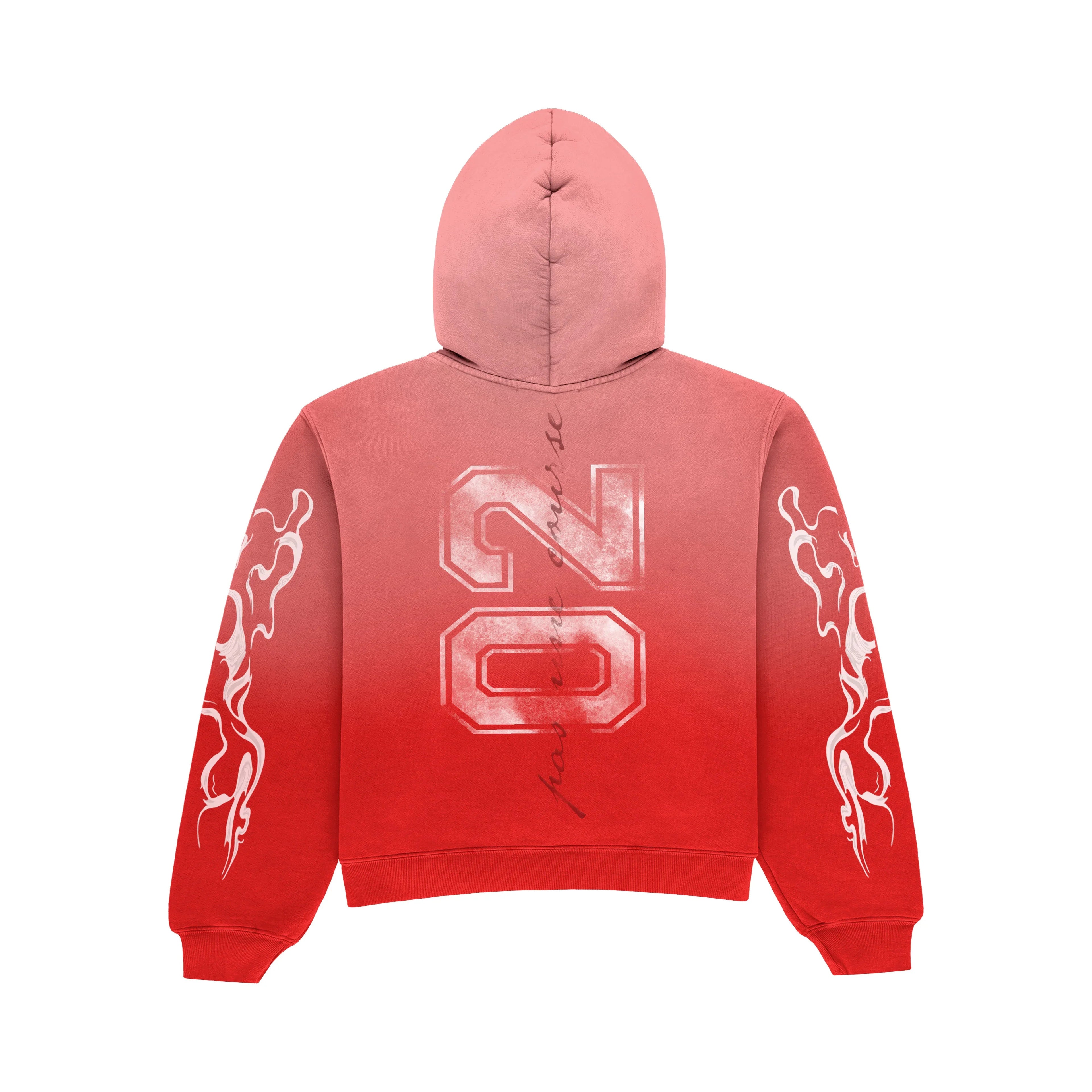 "RED RUSH" BOXY OVERSIZED ZIP UP JACKET