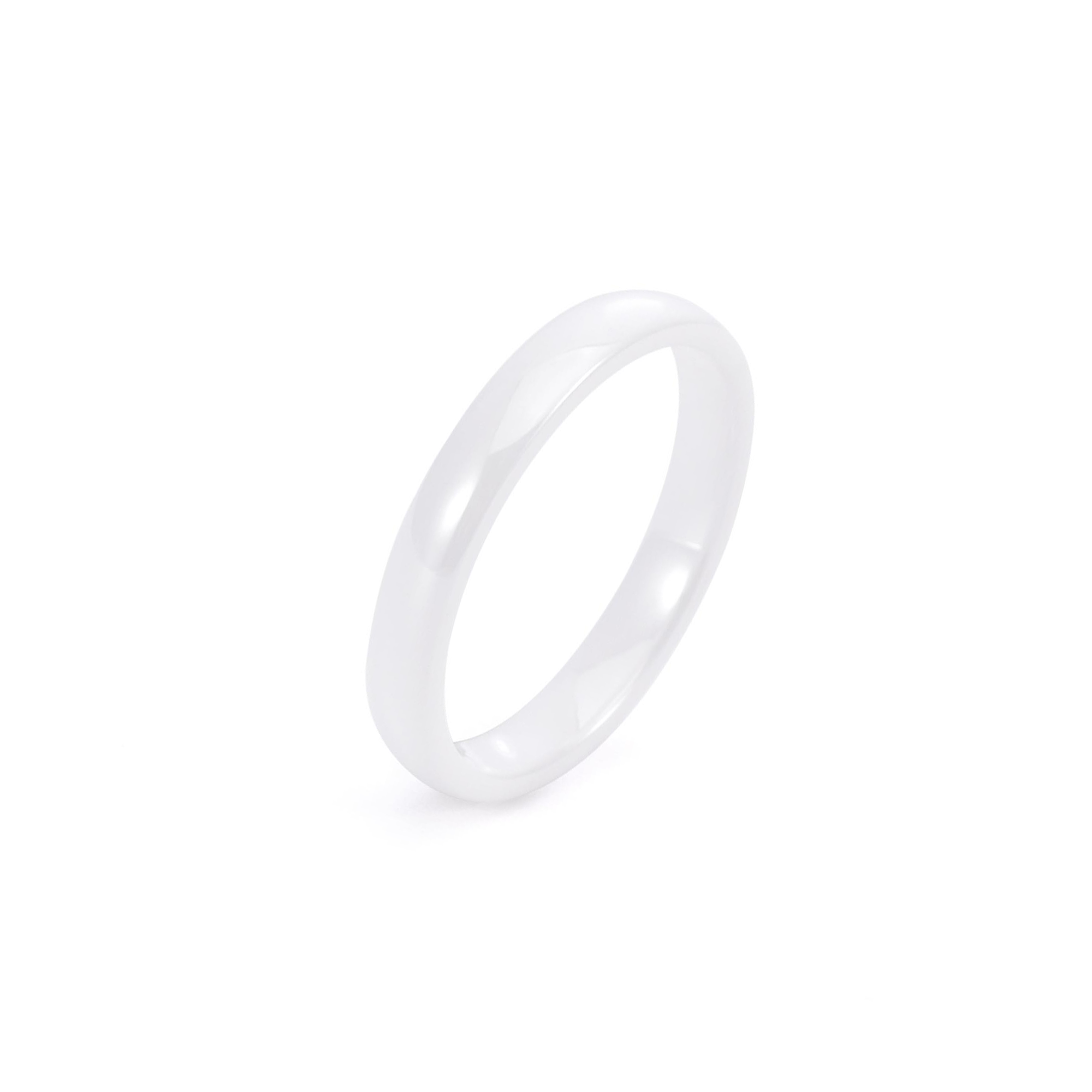RG103W B.Tiff Plain White Ceramic Ring [Thin Band]