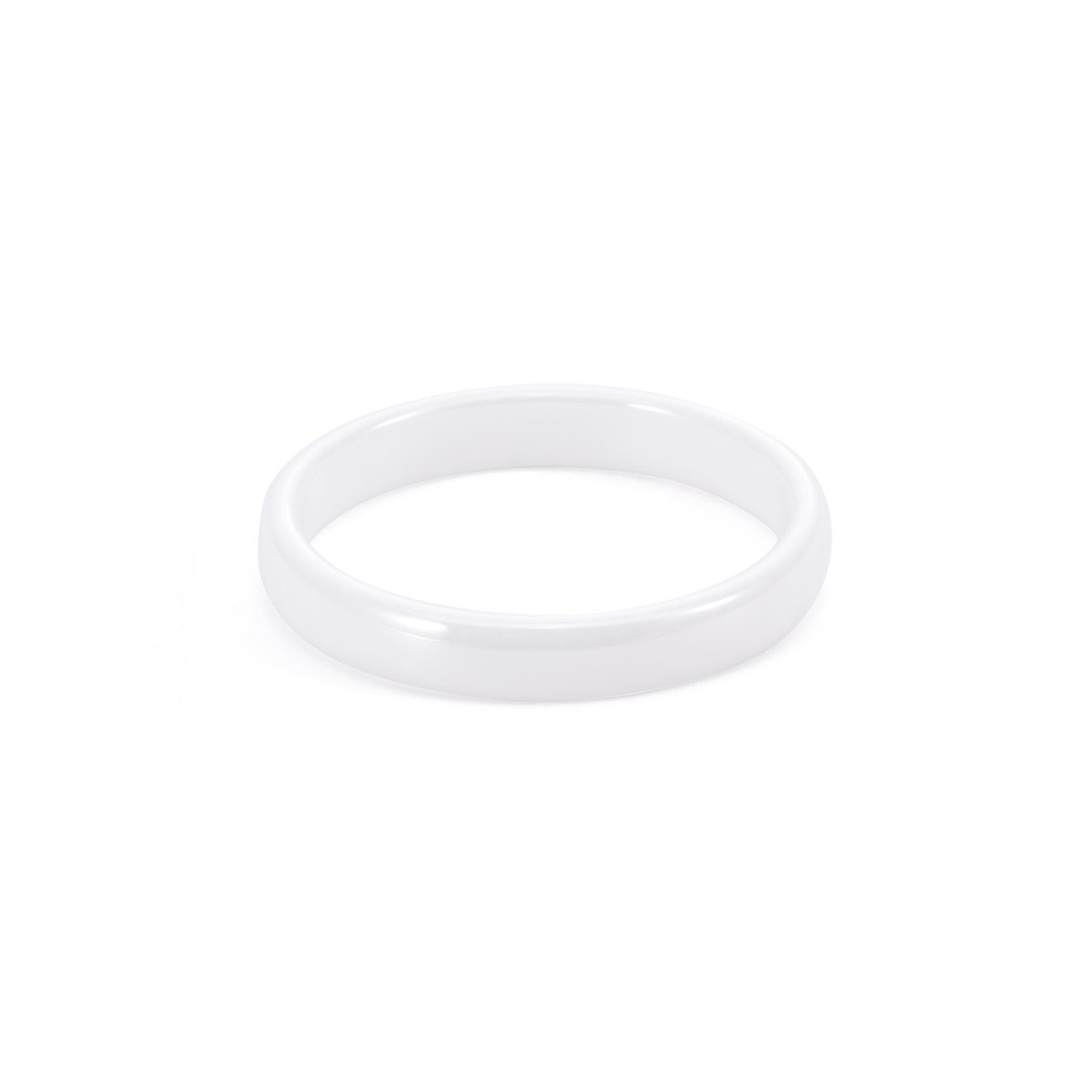 RG103W B.Tiff Plain White Ceramic Ring [Thin Band]