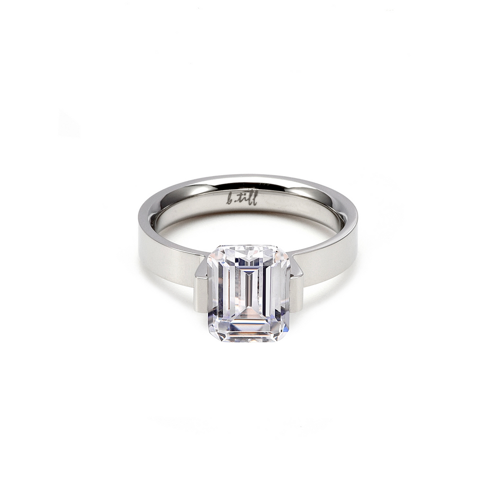 RG210W B.Tiff 3 ct Emerald Cut Engagement Ring