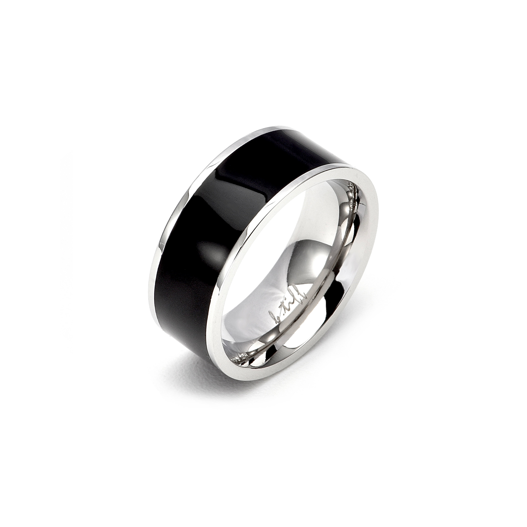 RG800WB B.Tiff Black Enamel Ring [Wide Band]