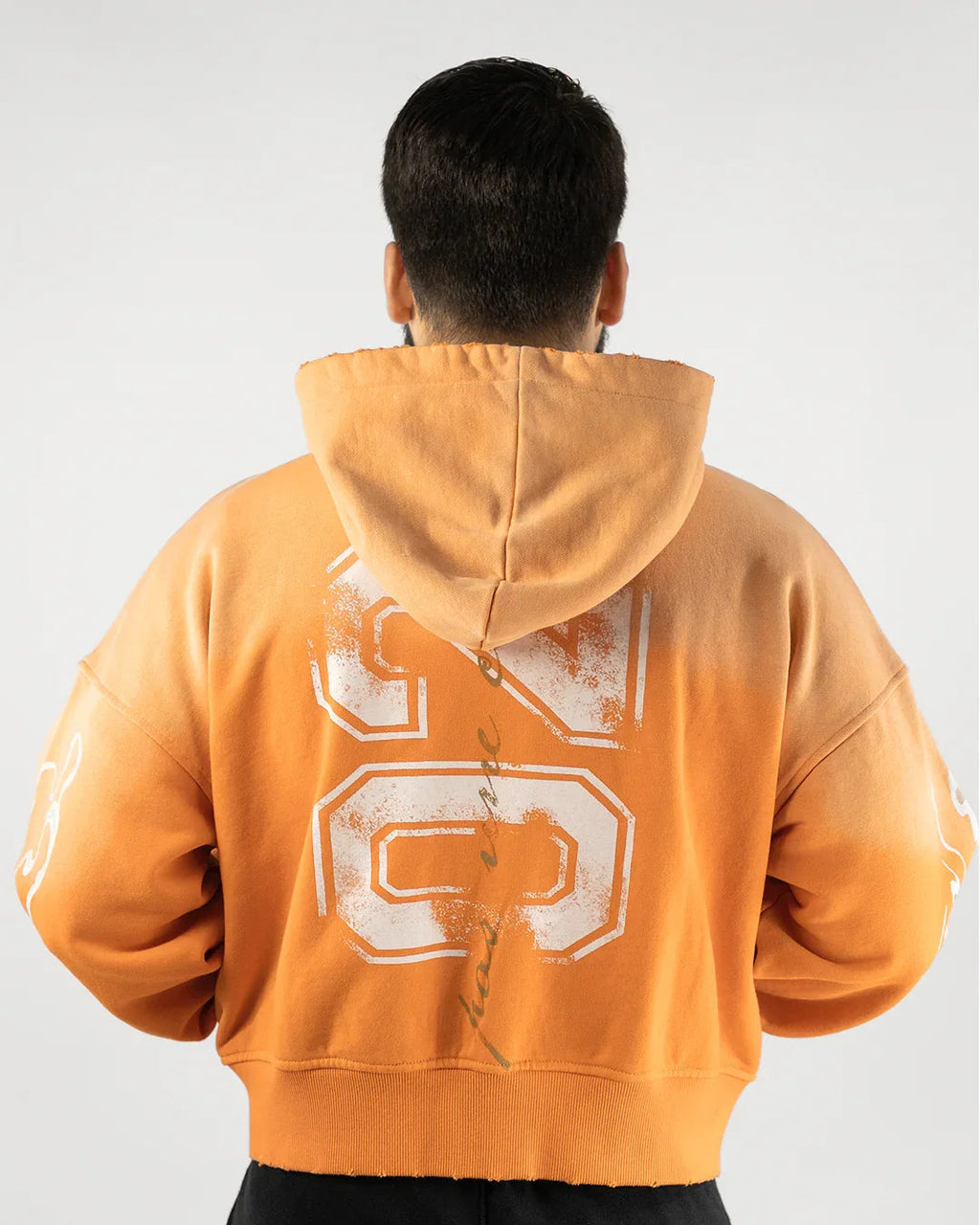 "ORANGE CREAM" BOXY OVERSIZED ZIP UP JACKET