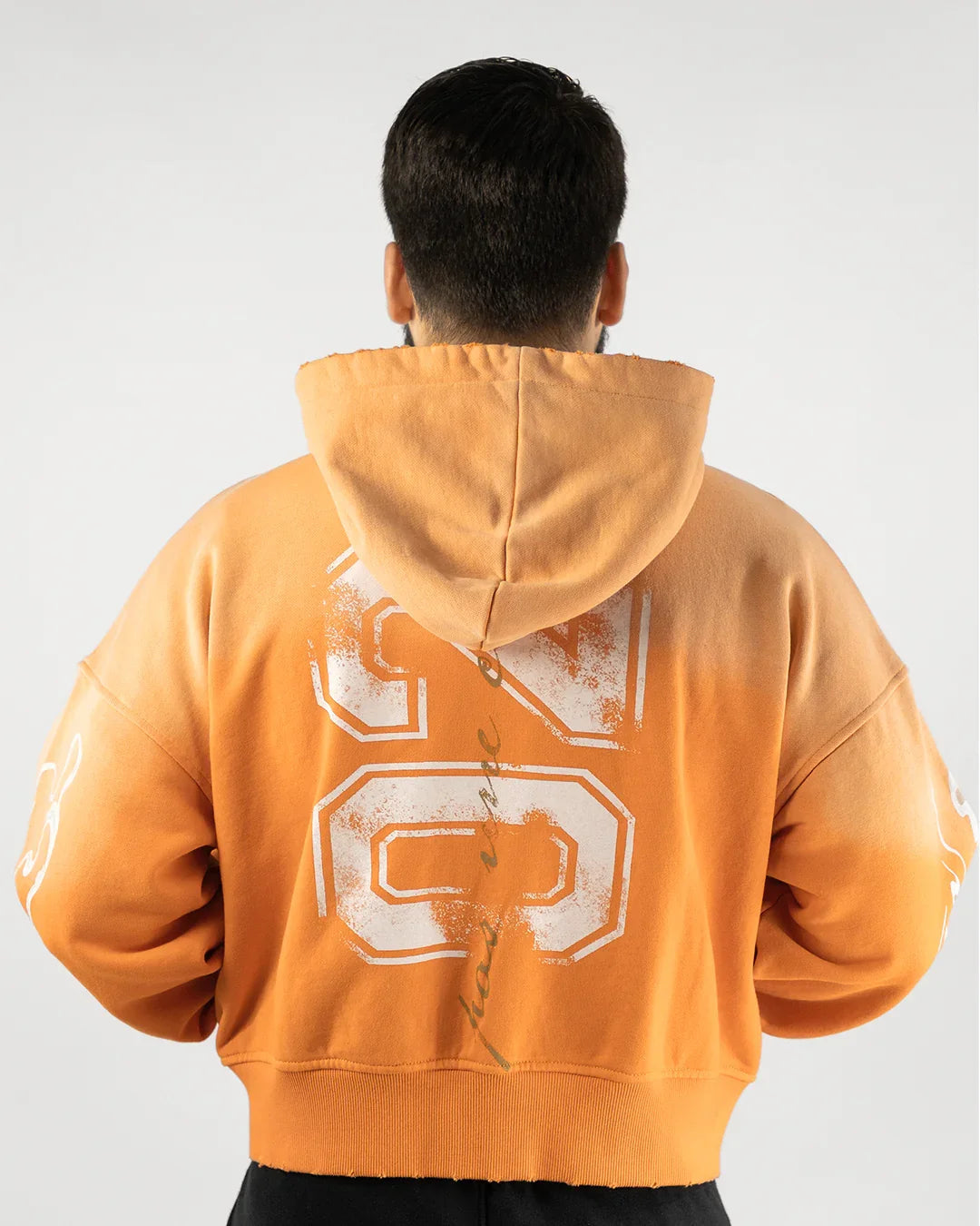 "ORANGE CREAM" BOXY OVERSIZED ZIP UP JACKET
