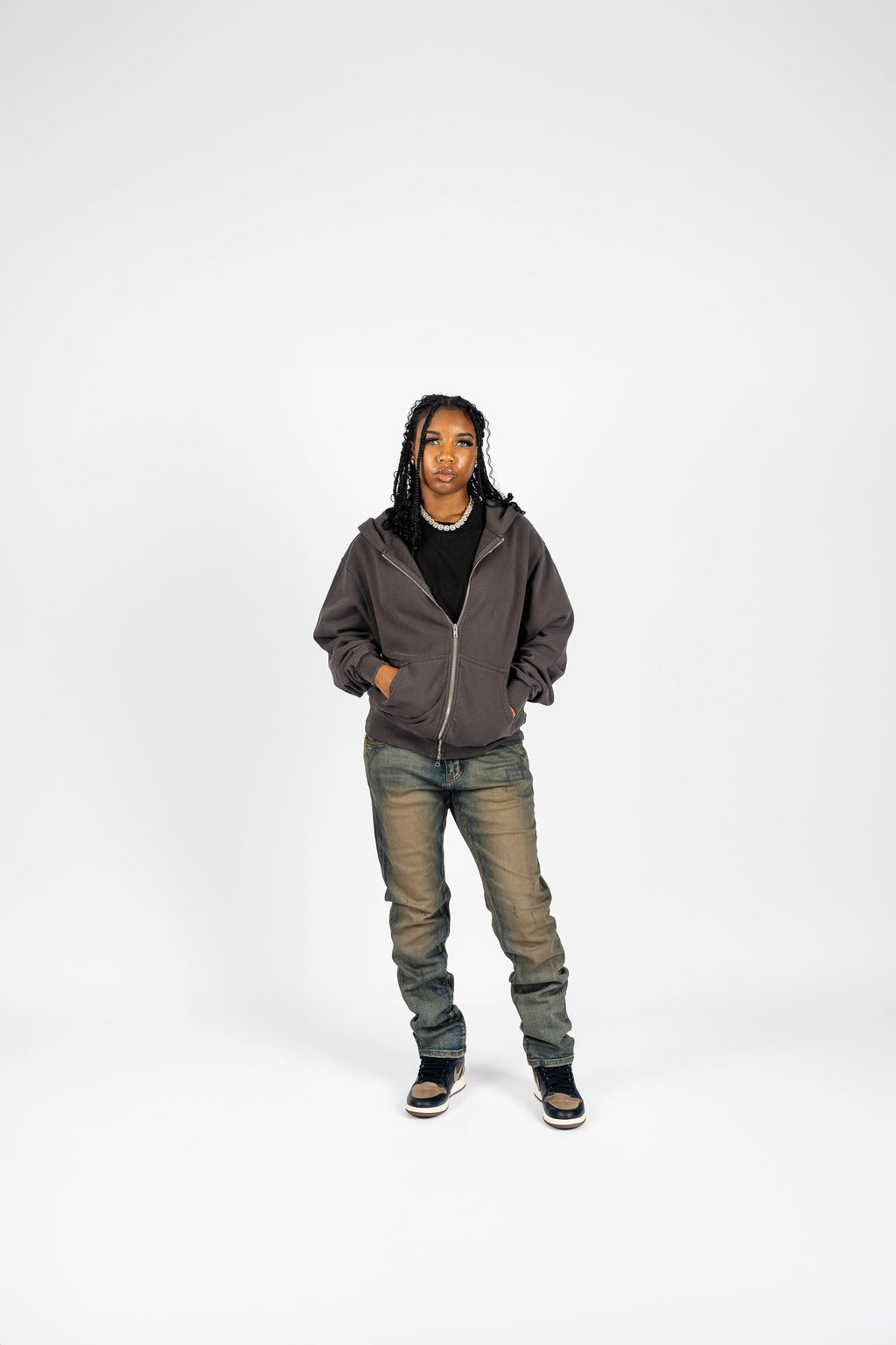 Garment Dye Zip Up Fleece