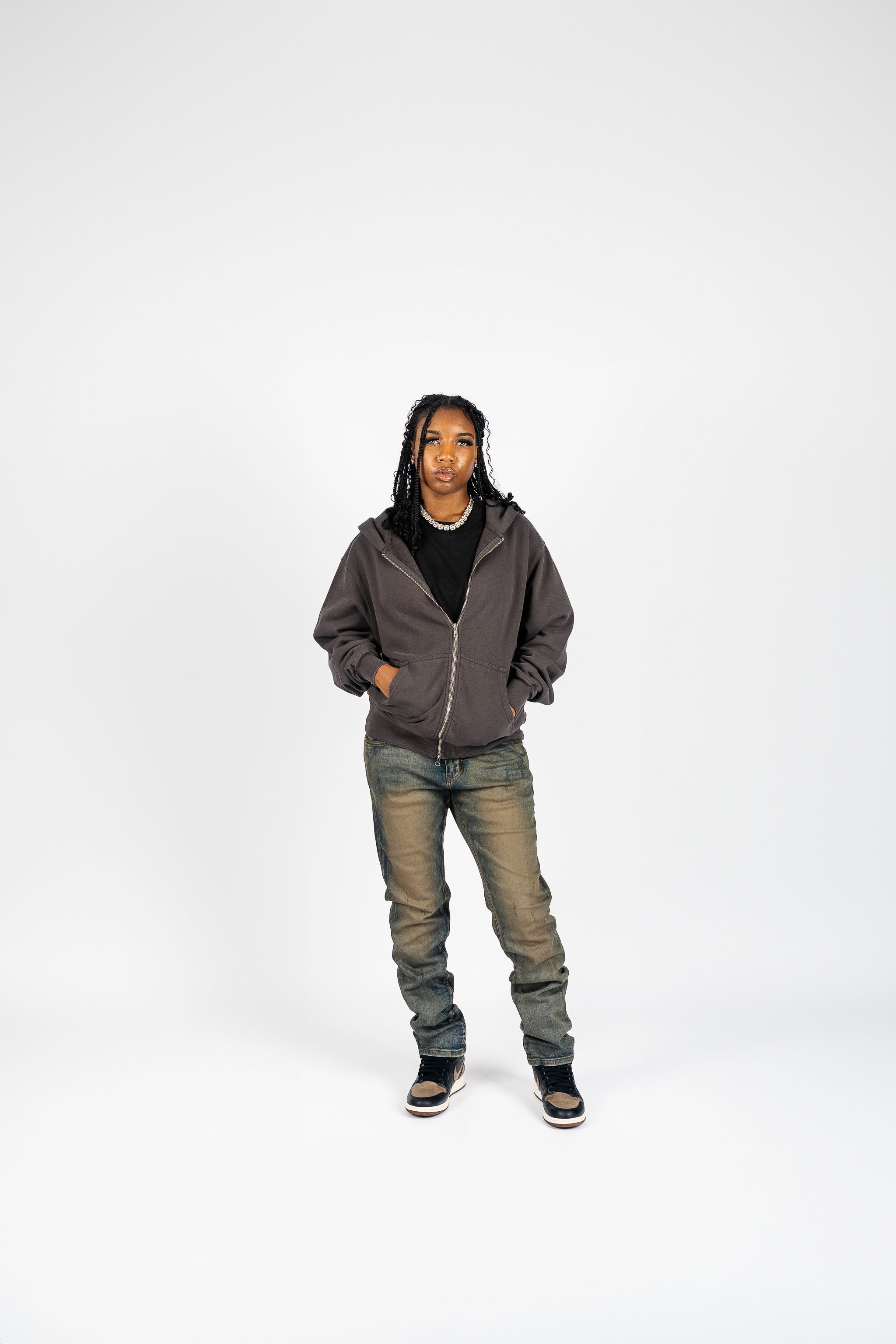 Garment Dye Zip Up Fleece