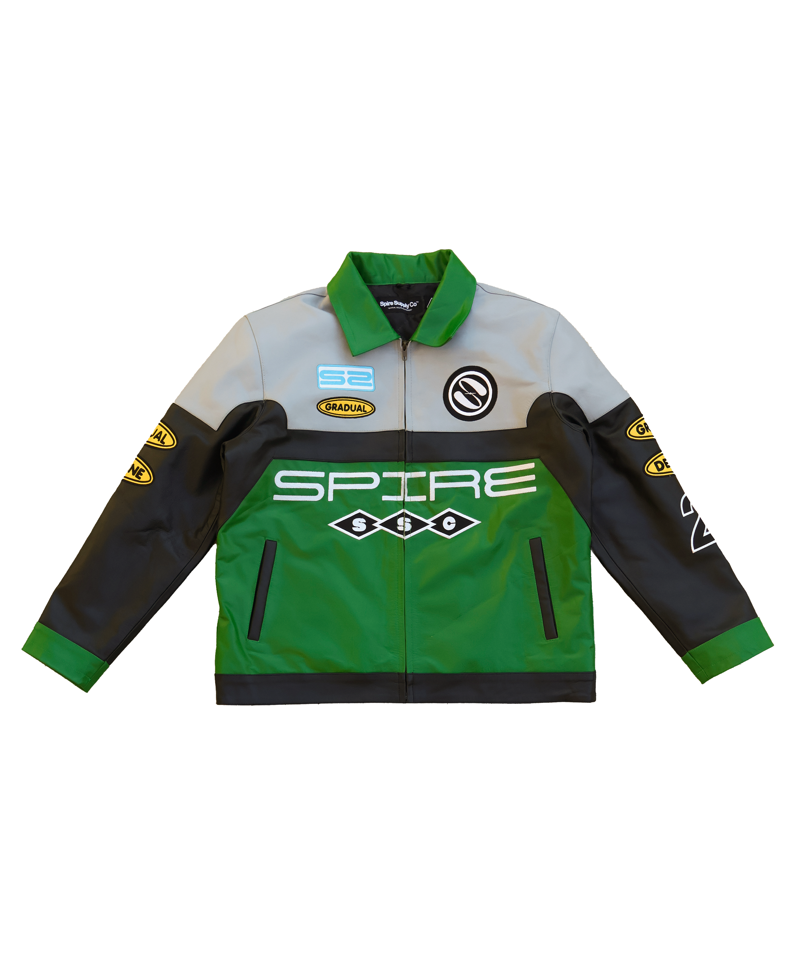 SPIRE "SAKI" LEATHER JACKET (JADE)
