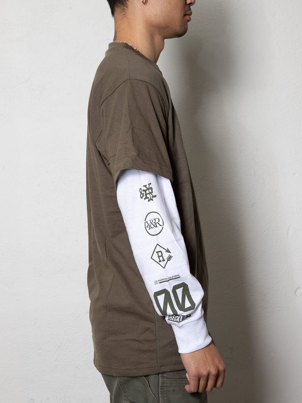 Reckless Double L/S Tee - Olive